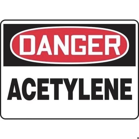 Accuform OSHA DANGER SAFETY SIGN ACETYLENE FRMCHL196XT FRMCHL196XT